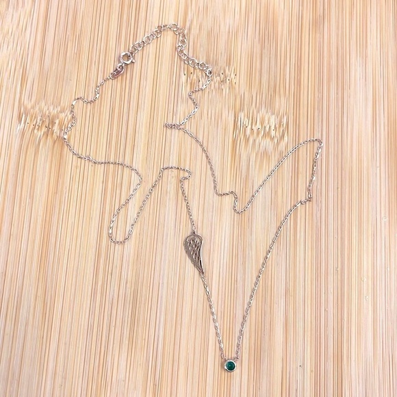 Brand New Rose Gold Plated Sterling Silver Memorial Guardian Angel Wing Necklace - Picture 5 of 10